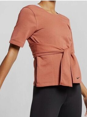 Nike Women's Terracotta Tie-Front Top - Size Small
